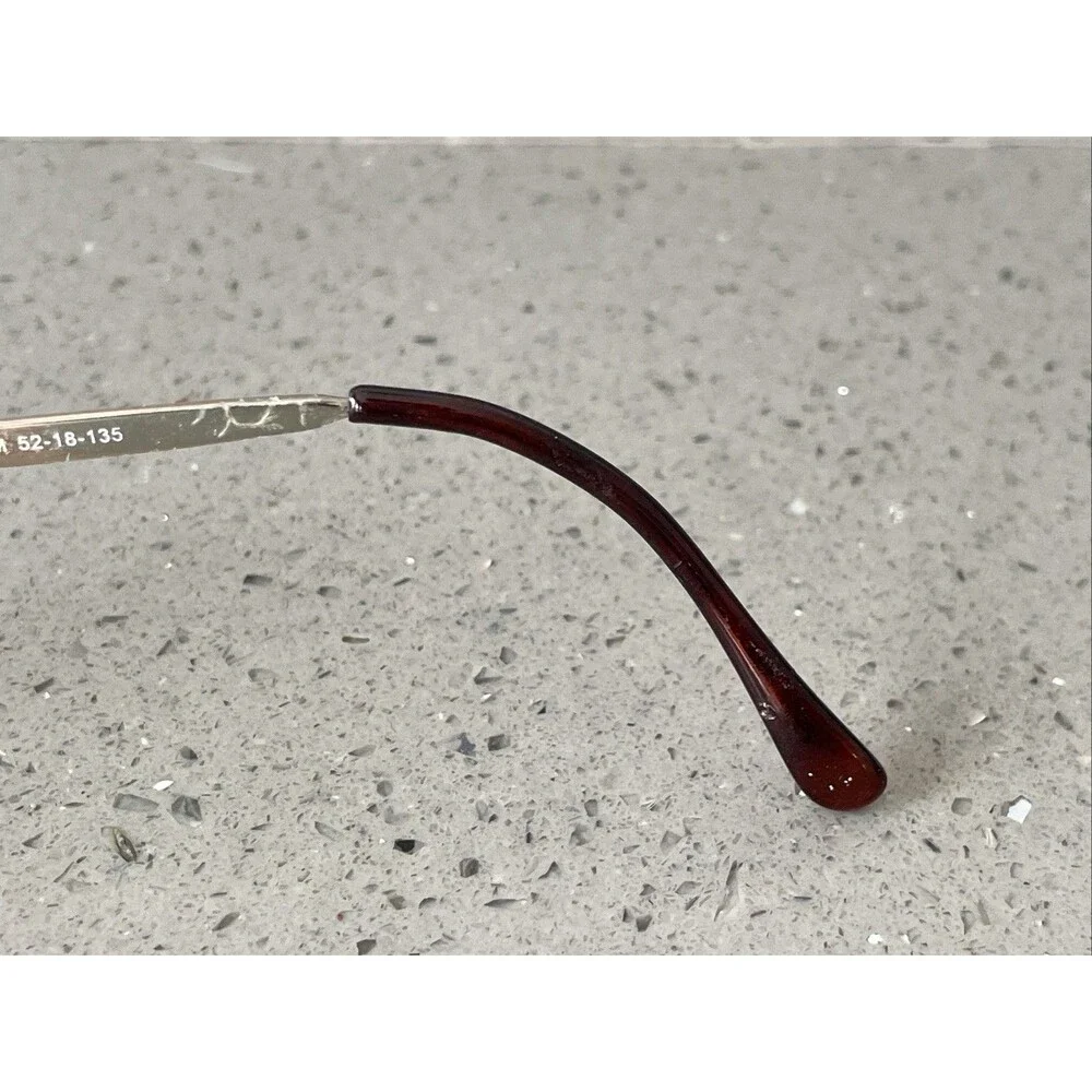 EYEGLASSES ECCA WM 5008 AM TORTOISE GOLD METAL FRAMES ONLY 52-18-135 red round